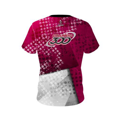 Columbia 300 Magenta Grungey CoolWick Bowling Jersey - Image 2