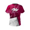 Motiv Magenta Grungey CoolWick Bowling Jersey - Image 2