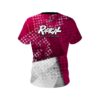 Radical Magenta Grungey CoolWick Bowling Jersey - Image 2