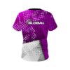 900 Global Purple Grungey CoolWick Bowling Jersey - Image 2