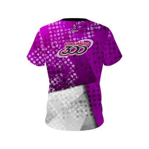 Columbia 300 Purple Grungey CoolWick Bowling Jersey - Image 2
