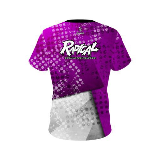 Radical Purple Grungey CoolWick Bowling Jersey - Image 2