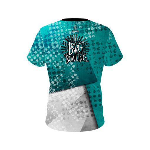 Big Bowling Teal Grungey CoolWick Bowling Jersey - Image 2