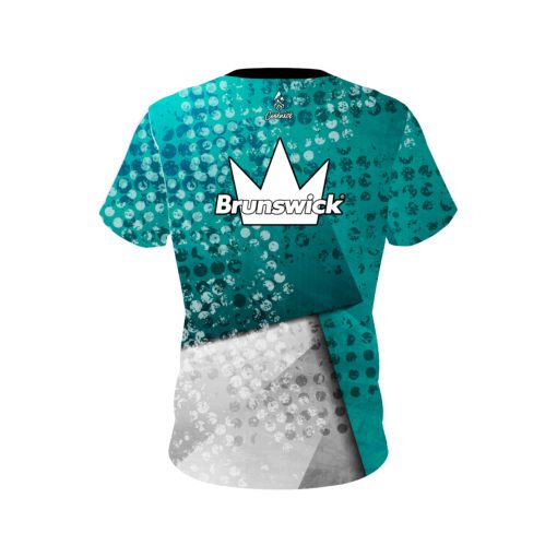 Brunswick Teal Grungey Coolwick Bowling Jersey - Image 2