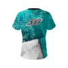 Columbia 300 Teal Grungey CoolWick Bowling Jersey - Image 2