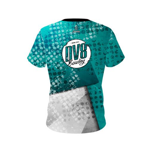 DV8 Teal Grungey CoolWick Bowling Jersey - Image 2