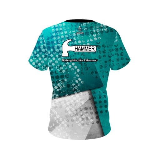 Hammer Teal Grungey CoolWick Bowling Jersey - Image 2