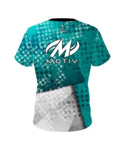 Alternative view of Motiv Teal Grungey CoolWick Bowling Jersey