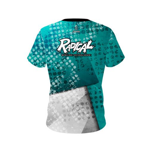Radical Teal Grungey CoolWick Bowling Jersey - Image 2