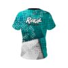 Radical Teal Grungey CoolWick Bowling Jersey - Image 2