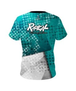 Alternative view of Radical Teal Grungey CoolWick Bowling Jersey
