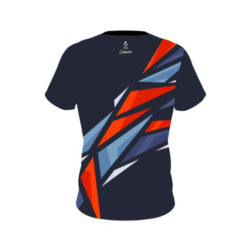 Plain Navy Sport CoolWick Bowling Jersey - Image 2