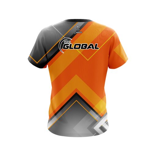 900 Global Orange Veneer CoolWick Bowling Jersey - Image 2