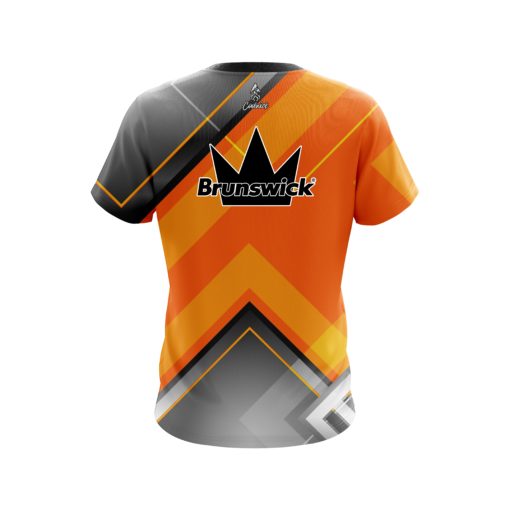 Brunswick Orange Veneer CoolWick Bowling Jersey - Image 2