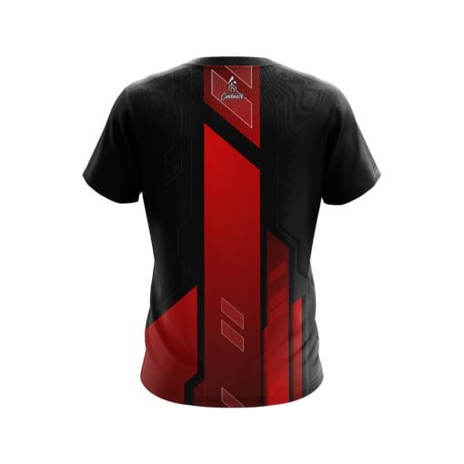 Plain Red Underscore CoolWick Bowling Jersey - Image 2