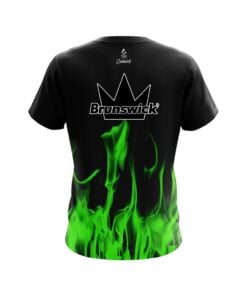 Alternative view of Brunswick Green Flame CoolWick Bowling Jersey