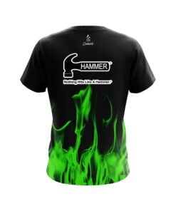Alternative view of Hammer Green Flame CoolWick Bowling Jersey