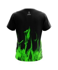 Alternative view of Plain Green Flame CoolWick Bowling Jersey