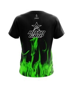 Alternative view of Roto Grip Green Flame CoolWick Bowling Jersey