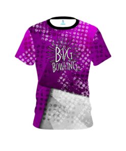 Big Bowling Purple Grungey CoolWick Bowling Jersey