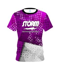 Storm Purple Grungey CoolWick Bowling Jersey
