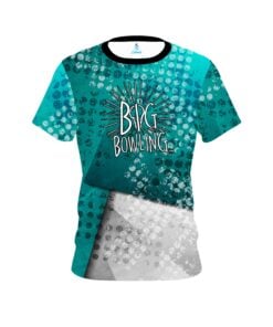Big Bowling Teal Grungey CoolWick Bowling Jersey