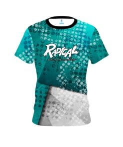 Radical Teal Grungey CoolWick Bowling Jersey