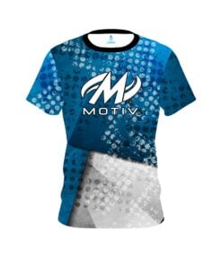 Motiv Blue Grungey CoolWick Bowling Jersey