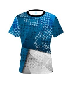 Plain Blue Grungey CoolWick Bowling Jersey