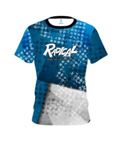Radical Blue Grungey CoolWick Bowling Jersey