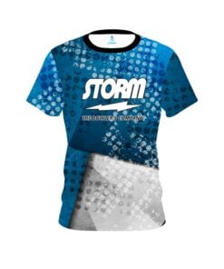 Storm Blue Grungey CoolWick Bowling Jersey