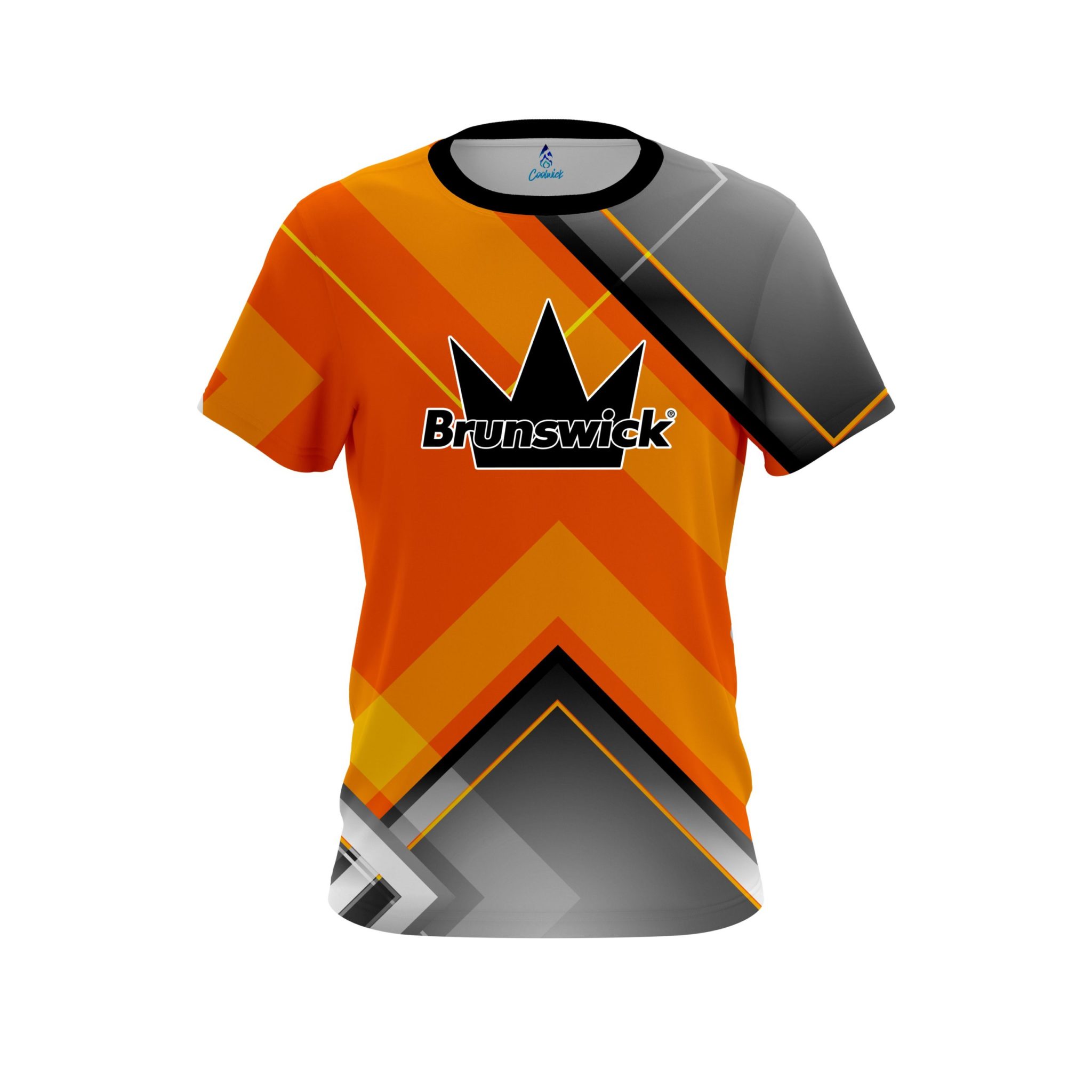 Brunswick Orange Veneer CoolWick Bowling Jersey