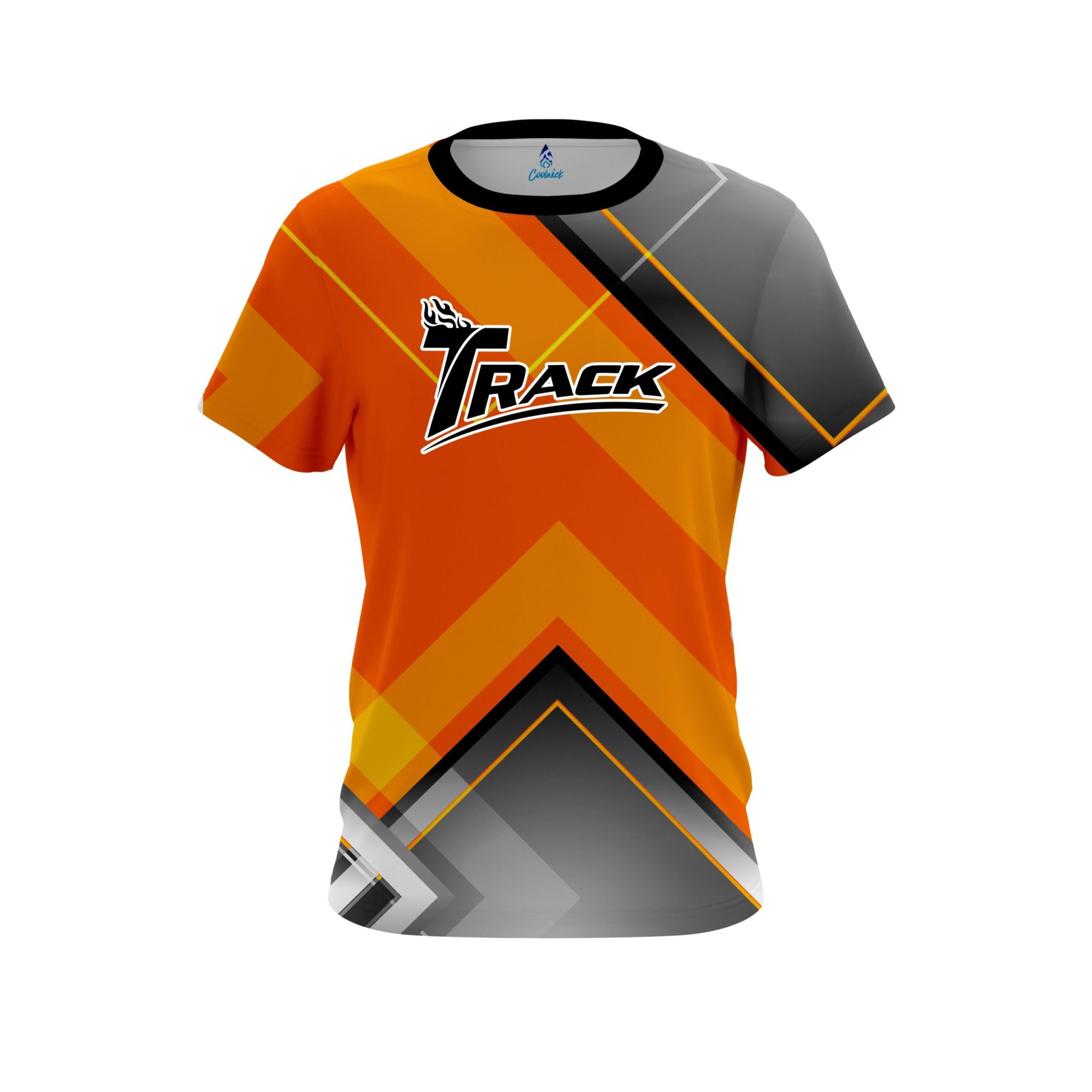 Track Orange Veneer CoolWick Bowling Jersey