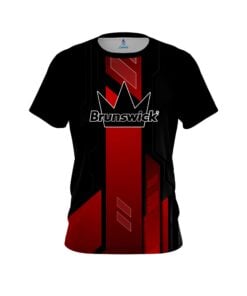 Brunswick Red Underscore Coolwick Bowling Jersey