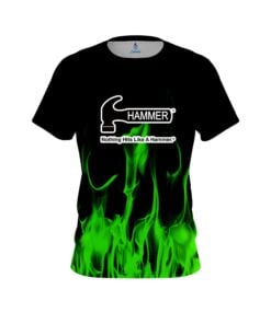 Hammer Green Flame CoolWick Bowling Jersey