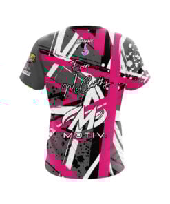 Alternative view of Motiv Erin McCarthy Pink Grunge Lines CoolWick Bowling Jersey