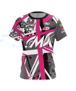 Motiv Erin McCarthy Pink Grunge Lines CoolWick Bowling Jersey
