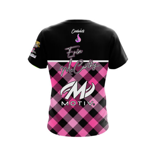 Motiv Erin McCarthy Pink Plaid CoolWick Bowling Jersey - Image 2