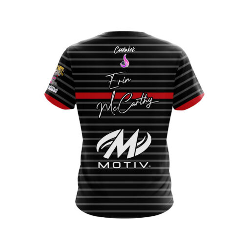 Motiv Erin McCarthy Red Stripe CoolWick Bowling Jersey - Image 2