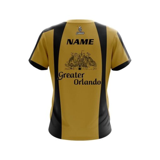 Orlando TNBA Senate Black & Gold Block CoolWick Bowling Jersey - Image 2