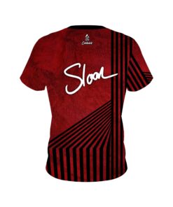 Alternative view of Chris Sloan 900 Global Red Black Stripes CoolWick Bowling Jersey