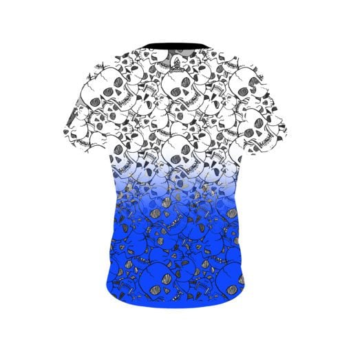 Danny Battles Blue Skulls Replica CoolWick Bowling Jersey - Image 2