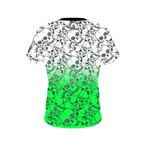 Danny Battles Green Skulls Replica CoolWick Bowling Jersey - Image 2