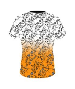 Alternative view of Danny Battles Orange Skulls CoolWick Bowling Jersey