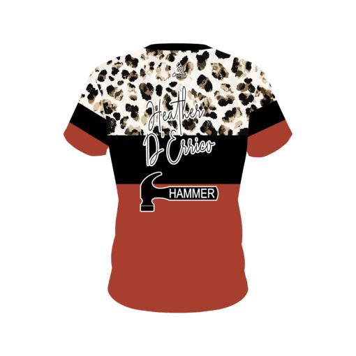 Heather D'Errico Hammer Terracotta Cheetah Replica CoolWick Bowling Jersey - Image 2