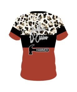 Alternative view of Heather D'Errico Hammer Terracotta Cheetah Replica CoolWick Bowling Jersey