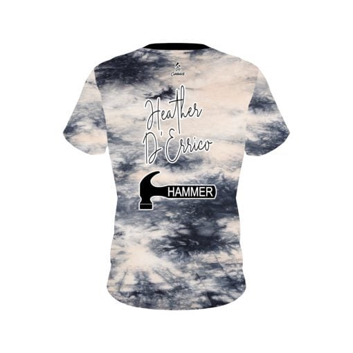 Heather D'Errico Hammer Navy Tie Dye Replica CoolWick Bowling Jersey - Image 2