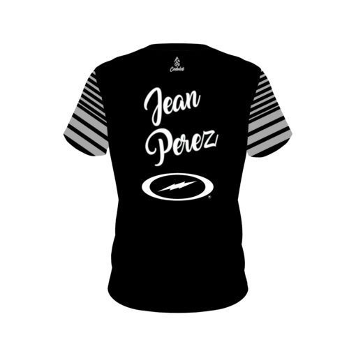 Jean Perez Black and Gray Replica CoolWick Bowling Jersey - Image 2