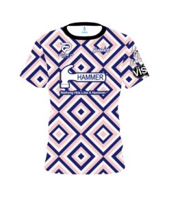 Kerry Smith Navy and Pink Geometric CoolWick Bowling Jersey