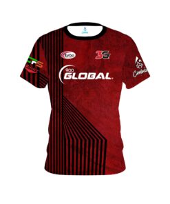 Chris Sloan 900 Global Red Black Stripes CoolWick Bowling Jersey